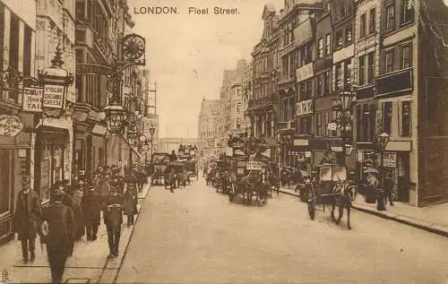 England London Fleet Street view Raphael Tuck & Sons postcard