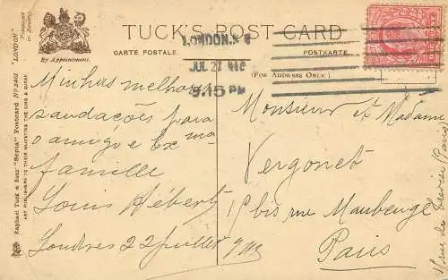 England London Fleet Street view Raphael Tuck & Sons postcard