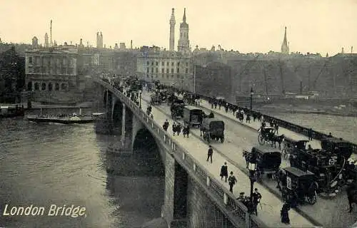 England London Bridge and cityscape