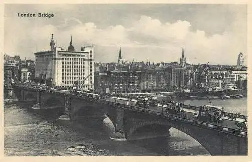 England London Bridge traffic scenery