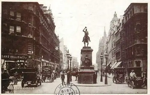 England London Holborn Circus equestrian statue monument