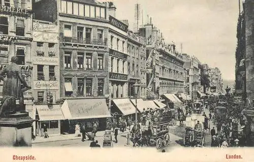 England London Cheapside detail street view