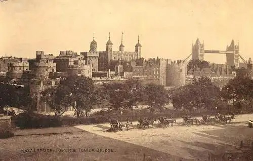 England London Tower Bridge and Tower of London general aspect