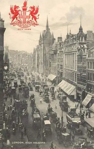England London High Holborn Raphael Tuck & Sons "Heraldic View" series