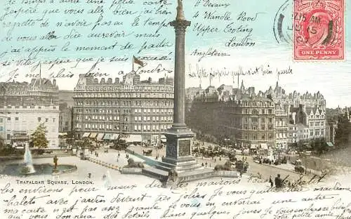 England London Nelson Column in Trafalgar Square