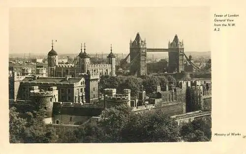 England London Tower & Tower Bridge general view