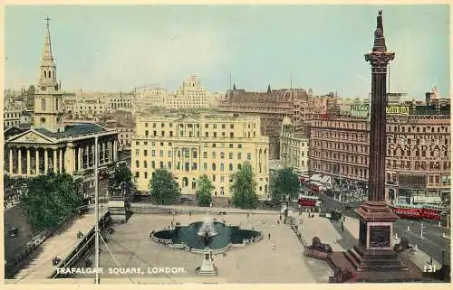 England London Trafalgar Square Nelson Column & fountain