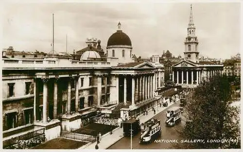 England London National Gallery double-decker bus