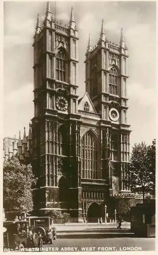 England London Westminster Abbey west side view