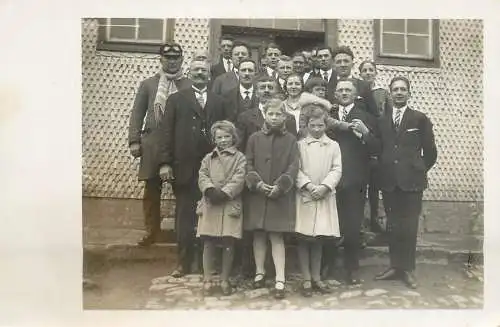 Group souvenir photo postcard 1929
