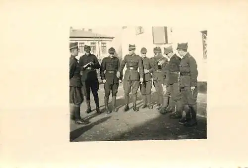 Photo 6 x 9 cm Romania military soldiers instant foto