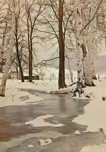 Painting Belgium winter scenery