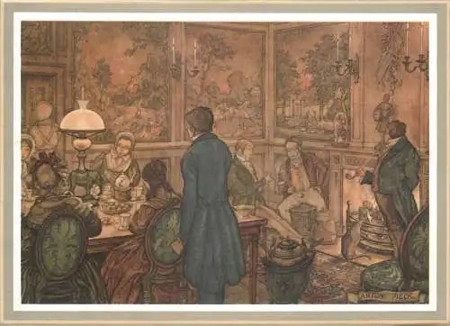 Painting Belgium elegant people