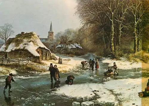 Paintings Netherlands winter scene