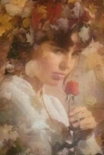 Belgium girl with rose