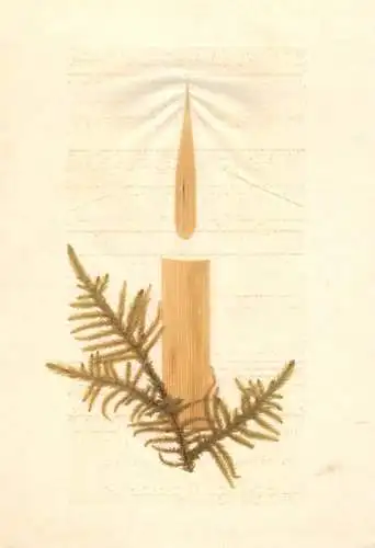 Postcard wood candle