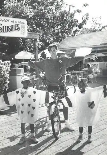 Germany man bicycle and children