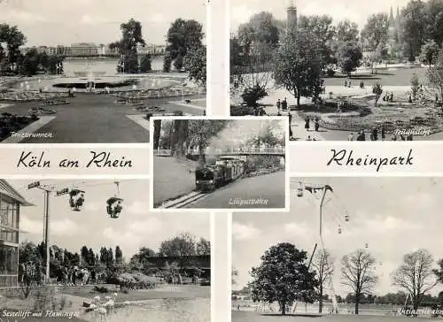 Germany Koln am Rhein Rheinpark multi view train