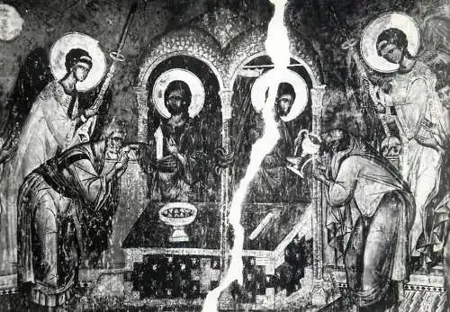 Serbia Manassia monastery communion