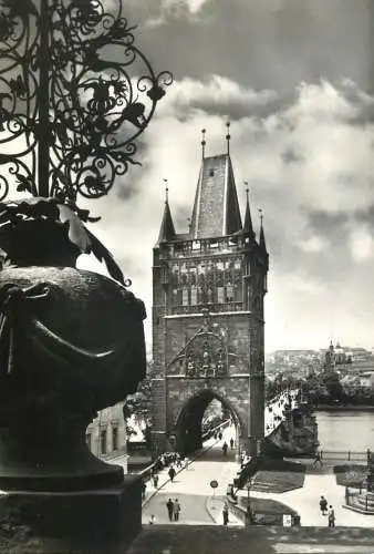 Czech Republic Prague bridge tower
