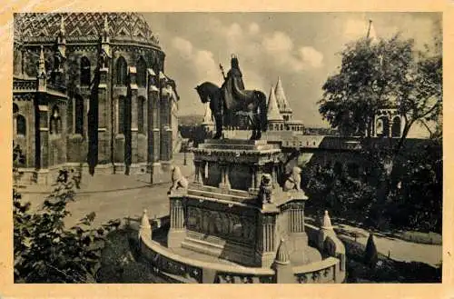 Hungary Budapest Szent Istvan szobor 1959