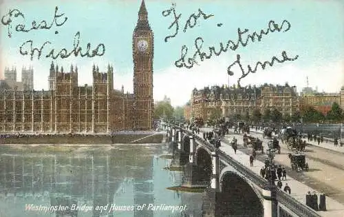 England London Westminster Bridge & Houses of Parliament