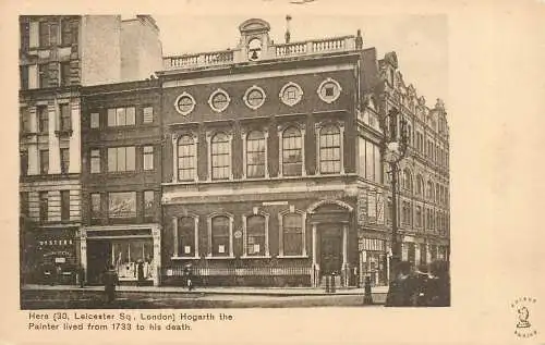 England London Leicester Square houses of Hogarth the Painter