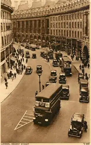 England London Regent street traffic scenery