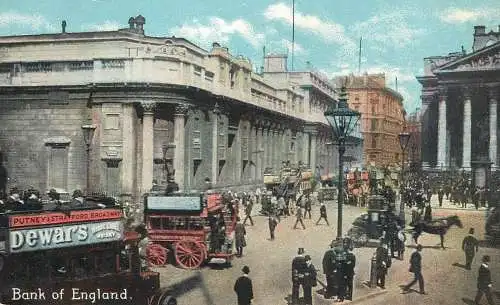 England London Bank of England postcard
