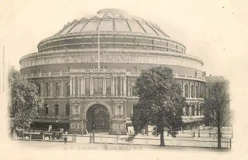 England London Royal Albert Hall black and white picture
