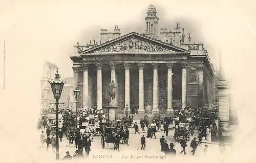 England London Royal Exchange black and white picture