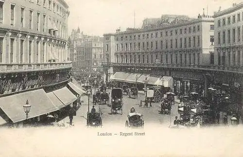 England London Regent Street black and white picture