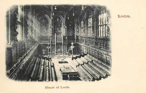 England London House of Lords black and white picture