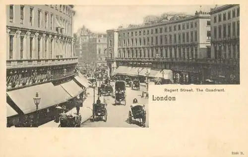 England London Regent Street - the Quadrant black and white photo