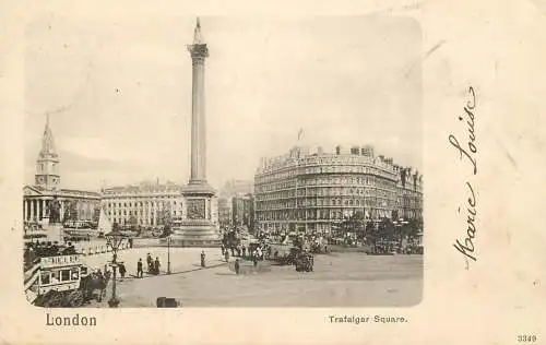 England London Trafalgar Square black and white photo