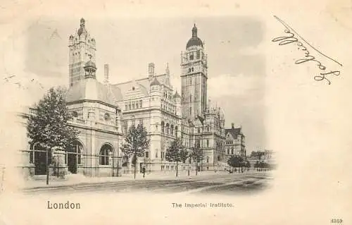 England London Imperial Institute black and white picture