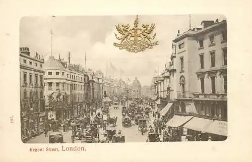 England London Regent Street emblem black and white picture