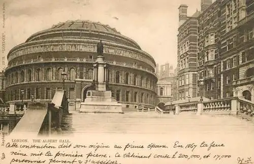 England London Albert Hall black and white photo