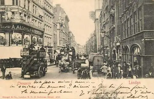 England London Cheapside black and white photo