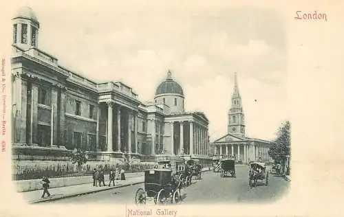 England London National Gallery black and white photo