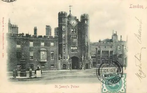 England London St James's Palace black and white photo