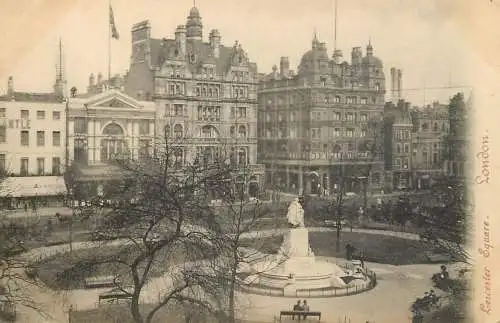 England London Leicester square black and white photo