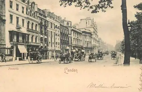 England London Piccadilly black and white photo