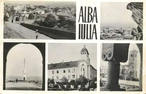 Postcard Romania Alba Iulia 1963 timbru fluture butterfly stamp