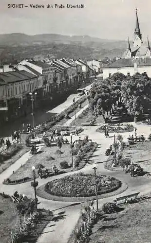 Postcard Romania Sighet Piata libertatii