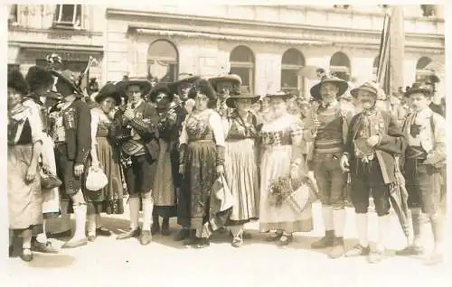 Austria Tirol folk types costumes cultures and ethnography photo postcard