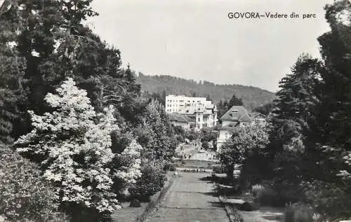 Postcard Romania Govora vedere din parc