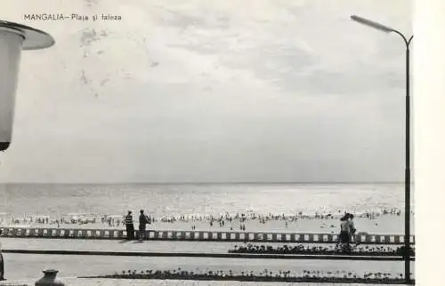 Postcard Romania Mangalia terasa si faleza