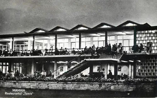 Postcard Romania Mamaia restaurant Tomis