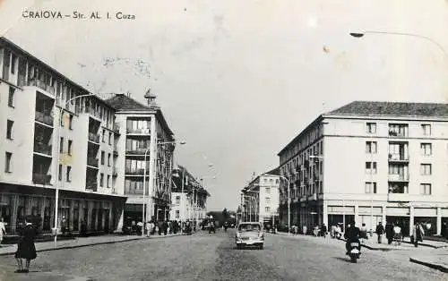 Postcard Romania Craiova str Al I Cuza